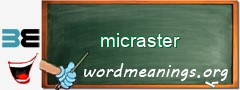 WordMeaning blackboard for micraster